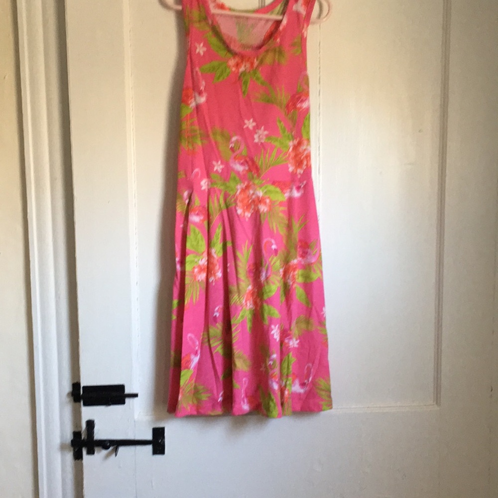 Beautiful tropical dress girls size 7/8- never worn